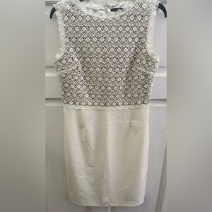 Ivanka Trump Cream and White Lace Dress Size 8